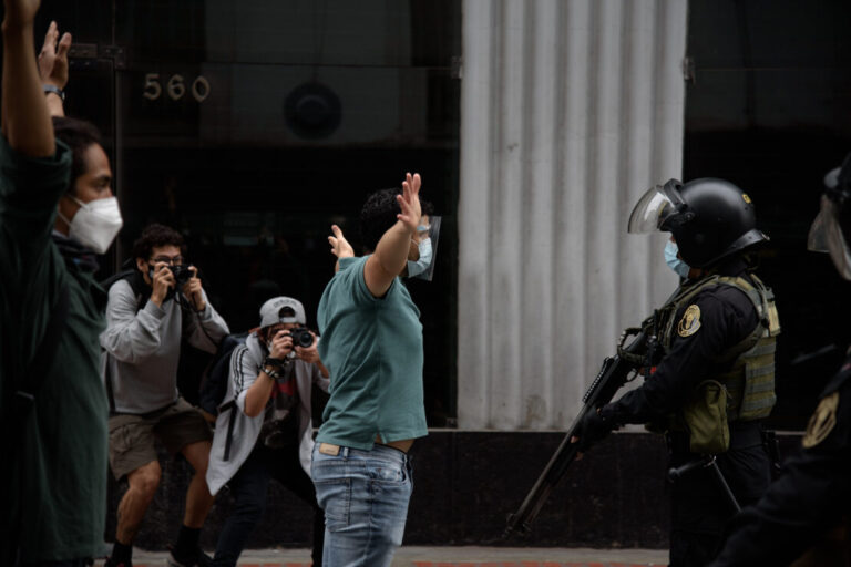 Lima,,Peru,-,November,10,,2020:,Protests,In,The,Center