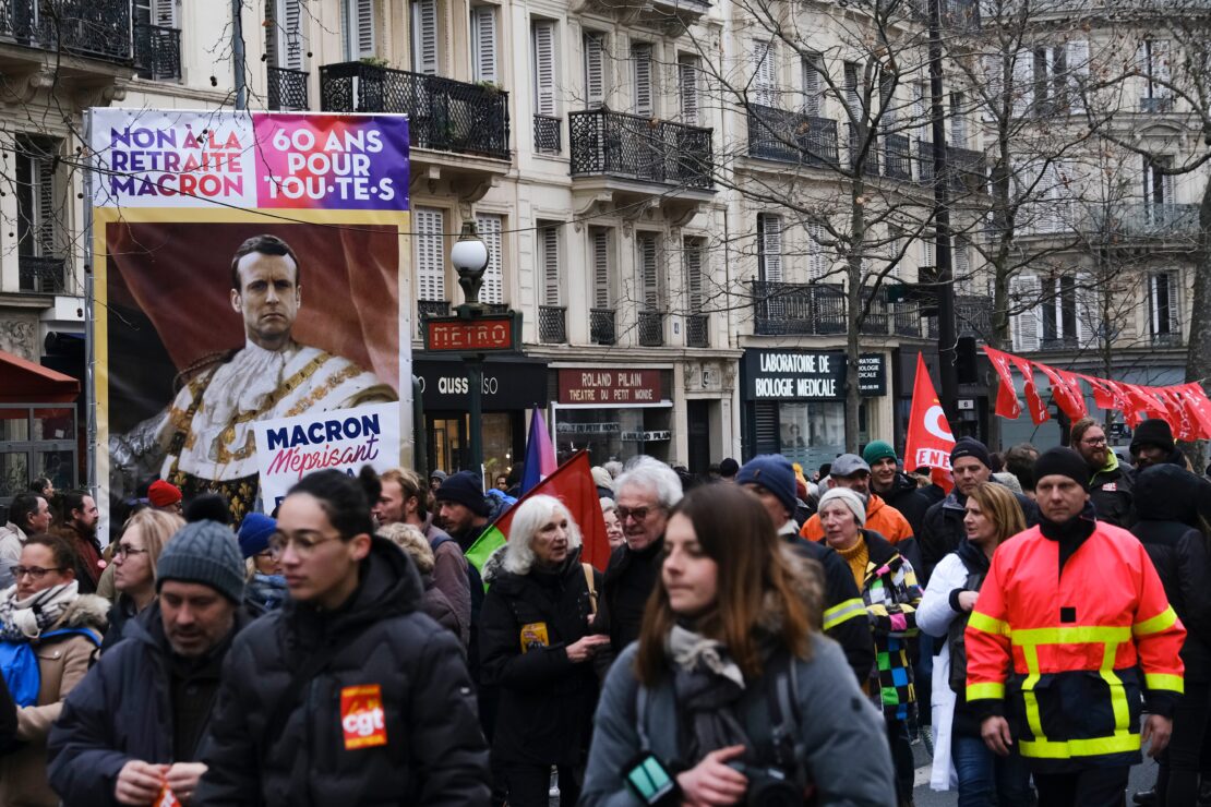 Protesters,Take,Part,In,A,Demonstration,Against,The,Pension,Overhauls