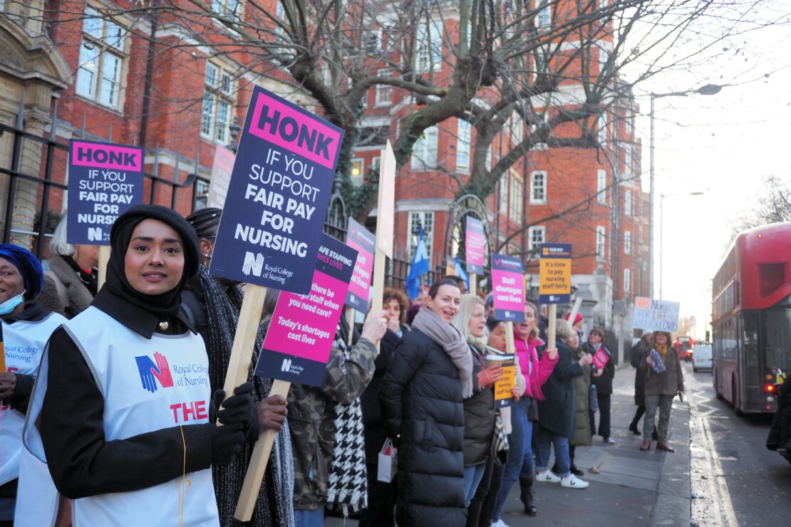 London.,Uk.,December,20th,2022.nurses,In,England,,Wales,And,Northern