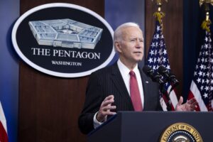 U.s.,President,Joe,Biden,Speaks,At,The,Pentagon,In,Arlington,